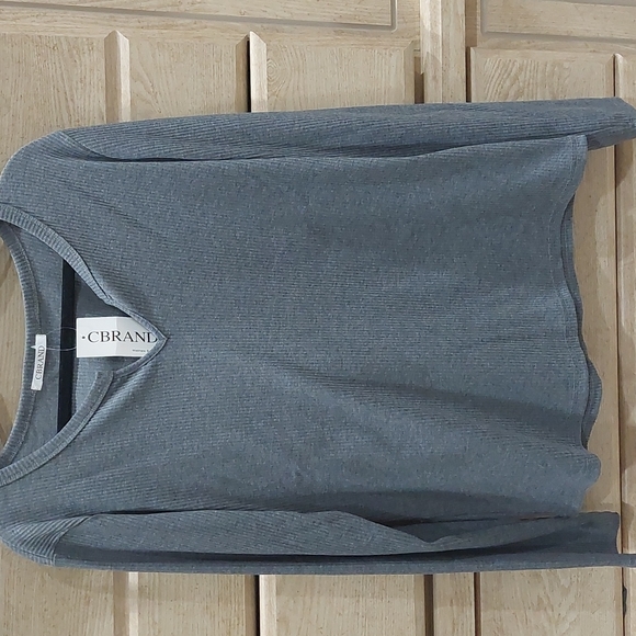 candy closet Tops - Candy Closet Brand New Grey Long Sleeve Shirt